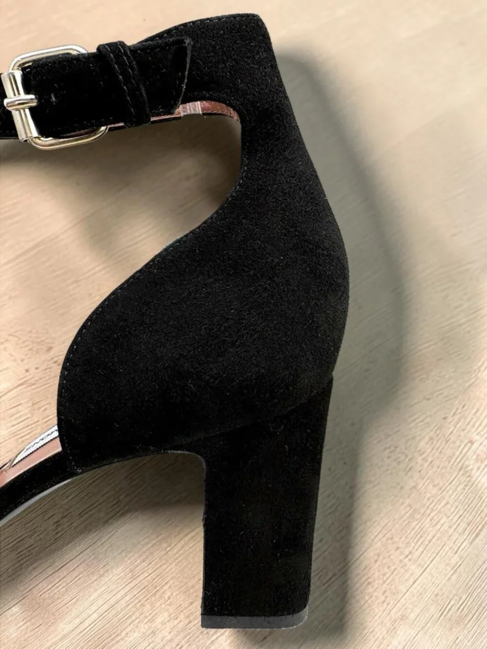 Tabitha Simmons Jerry Black Kid Suede Heeled Sandal‎
